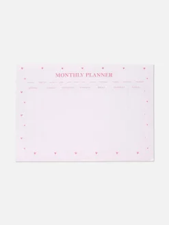 A4-Monatsplaner Mit Herzmuster