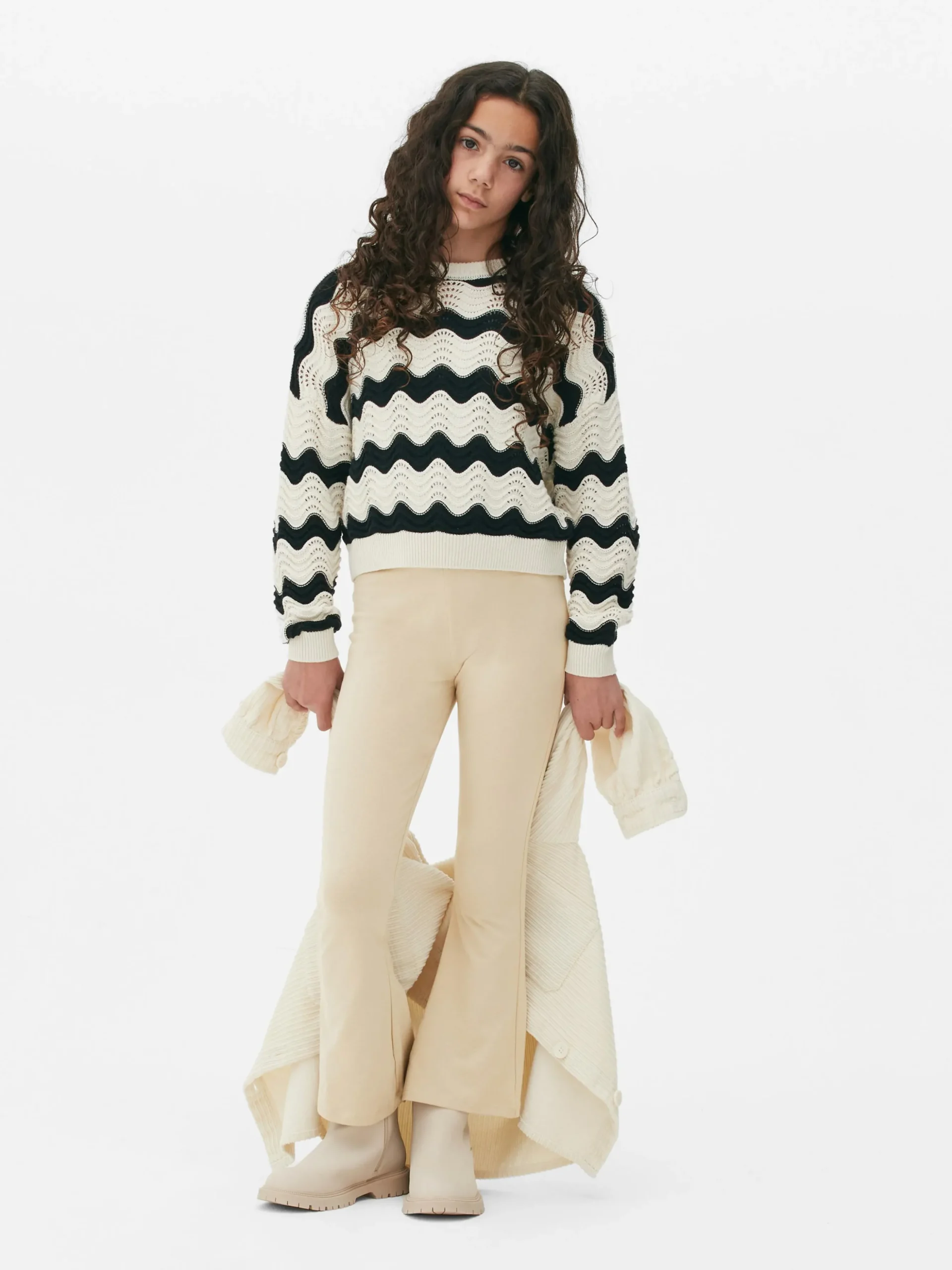 Ausgestellte Jersey-Leggings