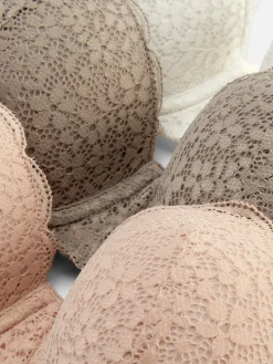 Balconette-BHs Aus Spitze, 3er-Pack