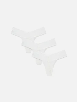 Bandeau-Tangas Aus Spitze, 3er-Pack