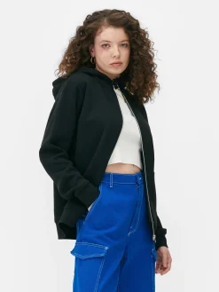 Basic Kapuzenpullover Mit Reißverschluss