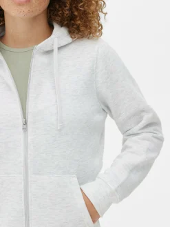 Basic Kapuzenpullover Mit Reißverschluss