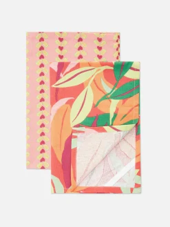 Bedruckte Geschirrtücher, 2er-Pack