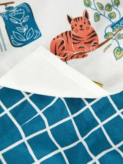 Bedruckte Geschirrtücher, 2er-Pack