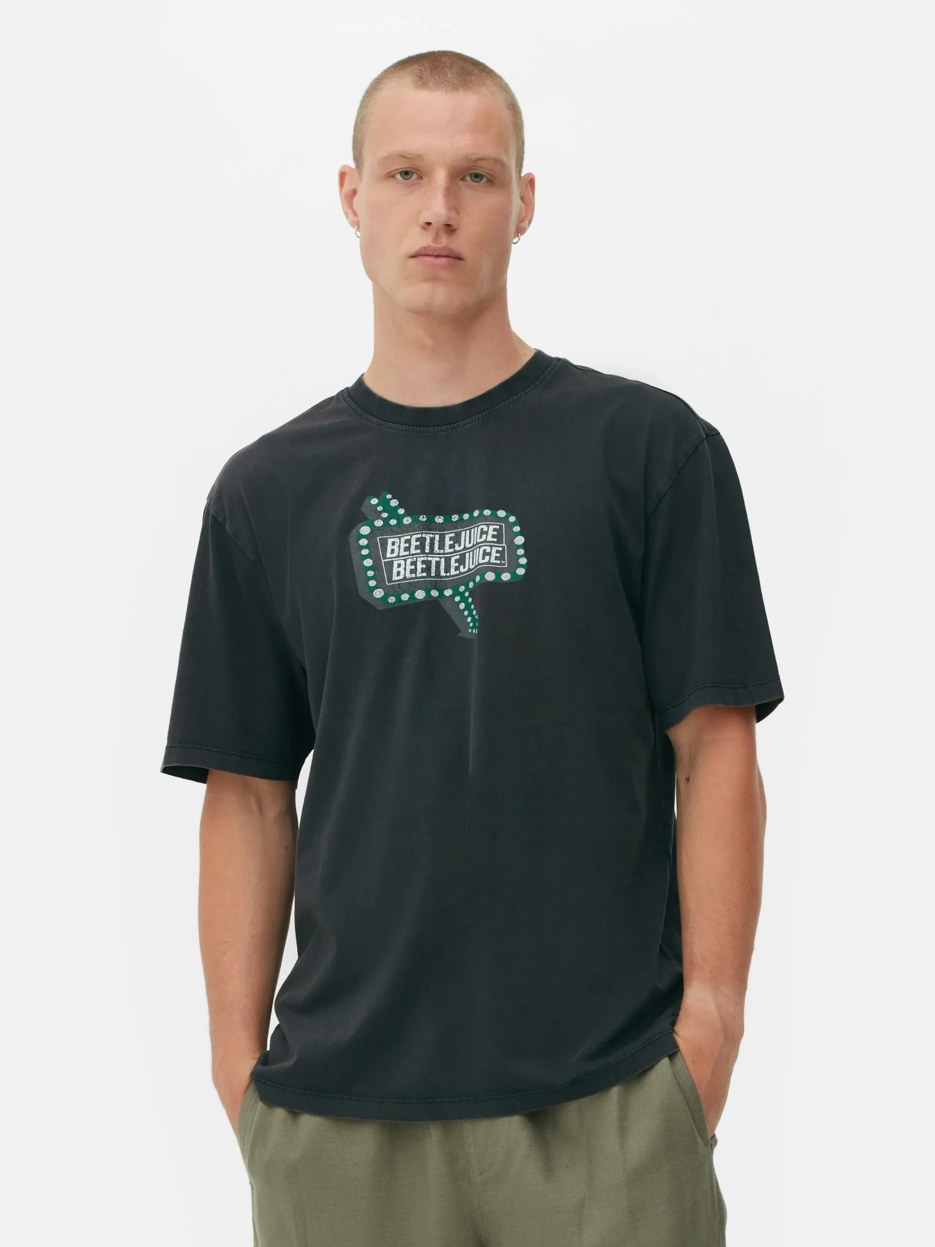 „Beetlejuice“ T-Shirt In Verwaschener Optik