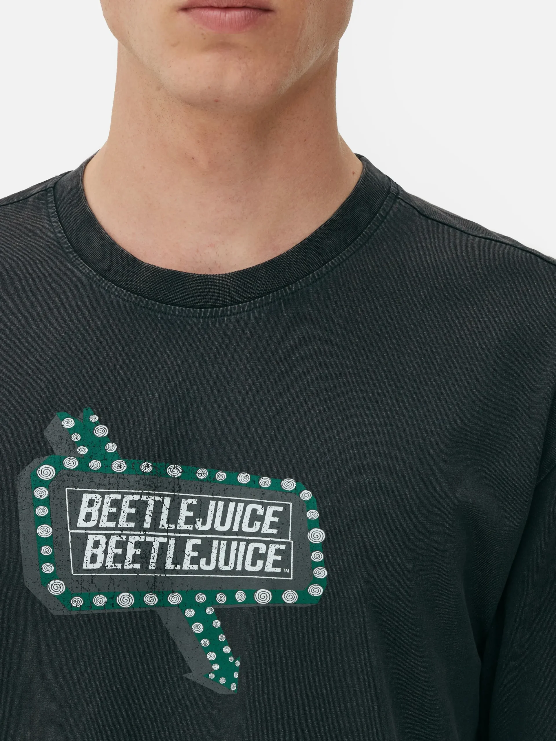 „Beetlejuice“ T-Shirt In Verwaschener Optik