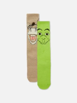 Bequeme „Shrek“ Socken, 2er-Pack