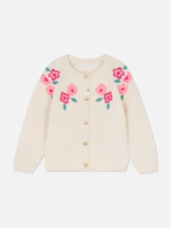 Bestickter Cardigan Mit Blumenmuster