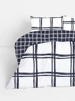 Bettwäsche Mit Fensterkaromuster, Kingsize