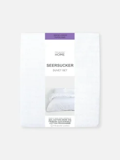 Bettwäscheset Aus Seersucker, Super-Kingsize