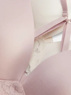 Bügellose Lounge-BHs Mit Spitzenbesatz, 2er-Pack