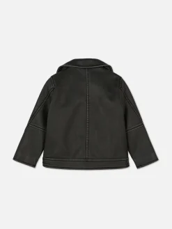 Bikerjacke Aus Kunstleder