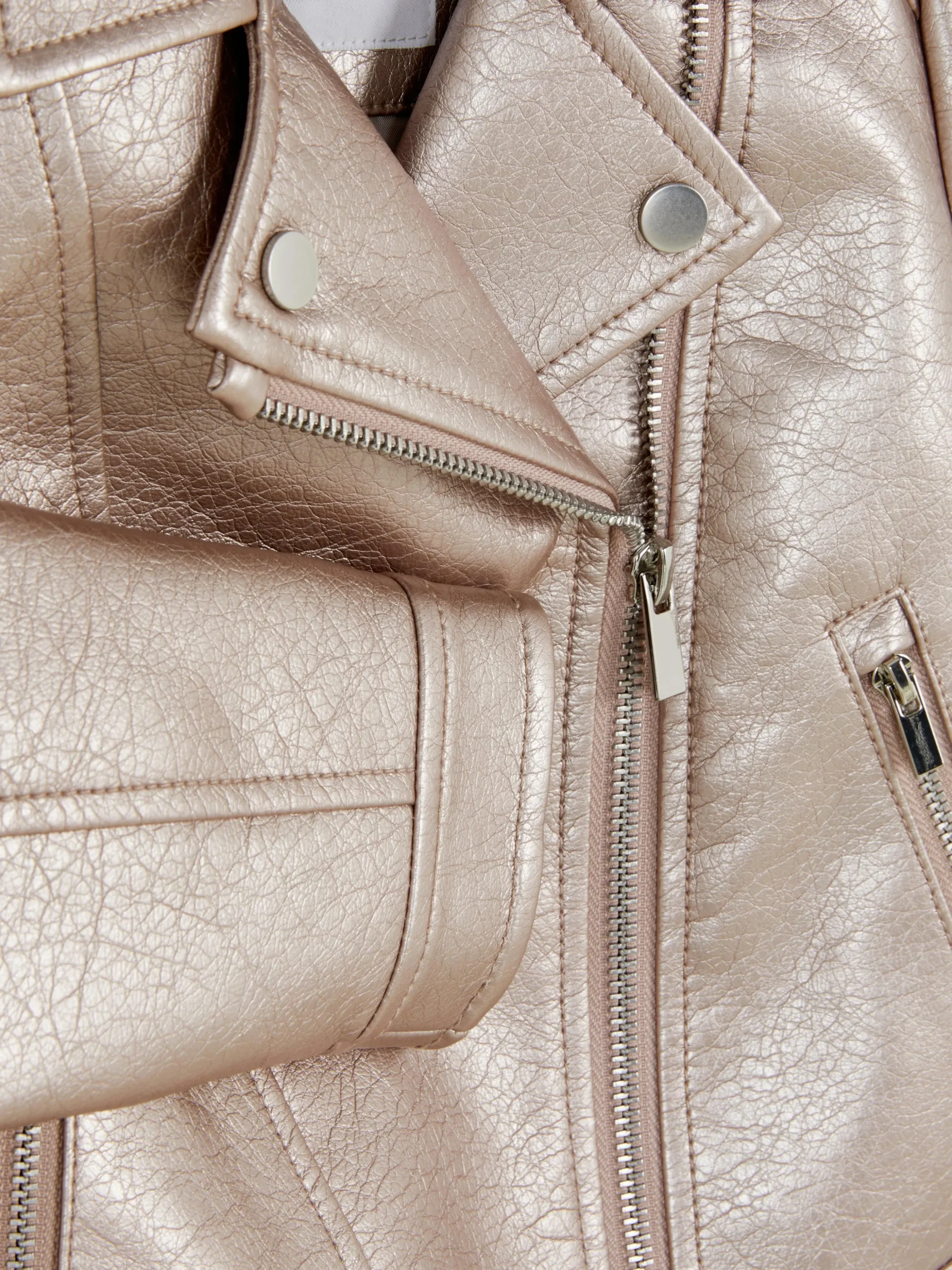 Bikerjacke In Metallic-Optik