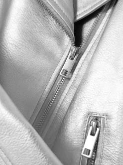 Bikerjacke In Metallic-Optik