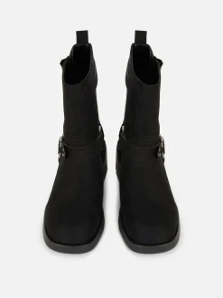 Bikerstiefel In Wildleder-Optik