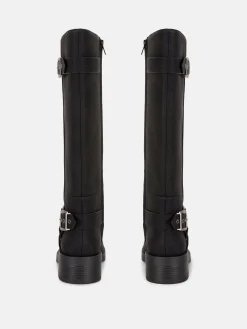 Bikerstiefel Mit Eckiger Zehenpartie