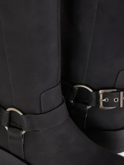 Bikerstiefel Mit Eckiger Zehenpartie