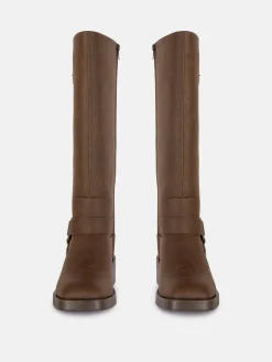 Bikerstiefel Mit Eckiger Zehenpartie