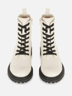 Bikerstiefel Zum Schnüren