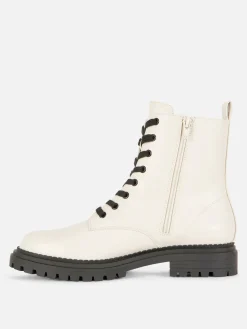 Bikerstiefel Zum Schnüren