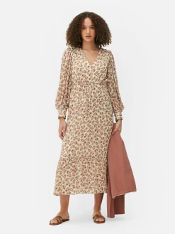 Boho-Midaxikleid Mit V-Ausschnitt