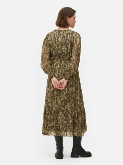 Boho-Midaxikleid Mit V-Ausschnitt