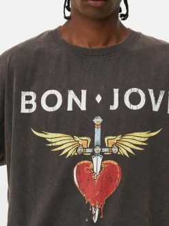 „Bon Jovi“ T-Shirt Im Oversized-Look