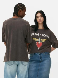 „Bon Jovi“ T-Shirt Im Oversized-Look