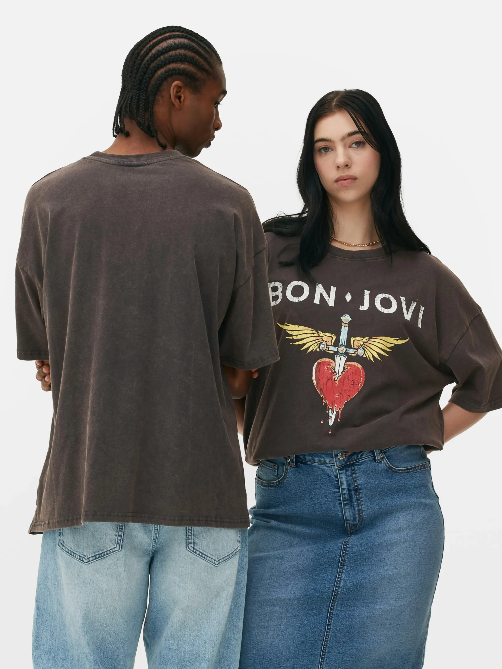 „Bon Jovi“ T-Shirt Im Oversized-Look