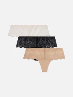 Brazil-Slips Aus Spitze, 3er-Pack