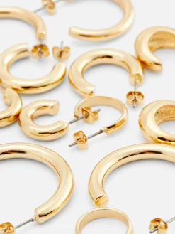 Breite Creolen, 6er-Pack