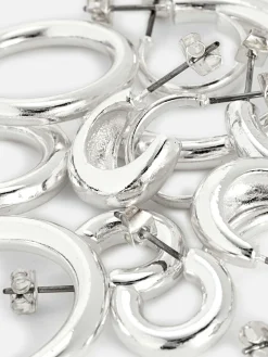 Breite Creolen, 6er-Pack