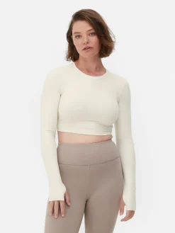 Butterweiches, Langärmeliges „Rita Ora“ Sport-Top