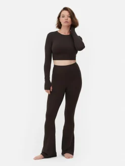 Butterweiches, Langärmeliges „Rita Ora“ Sport-Top