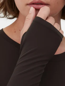 Butterweiches, Langärmeliges „Rita Ora“ Sport-Top