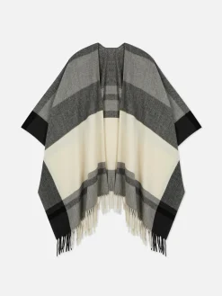 Cape-Schal Mit Karomuster