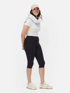 Capri-Kurzleggings Mit Hohem Bund