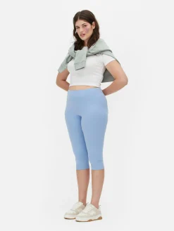 Capri-Kurzleggings Mit Hohem Bund