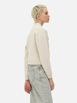 Cardigan Mit Knopfleiste Und Kragen