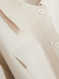 Cardigan Mit Knopfleiste Und Kragen