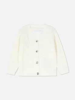 Cardigan Mit Zopfmuster