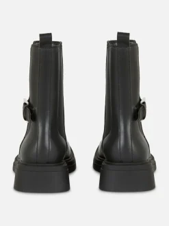 Chelseaboots Aus Kunstleder Mit Eckigem Zehenbereich