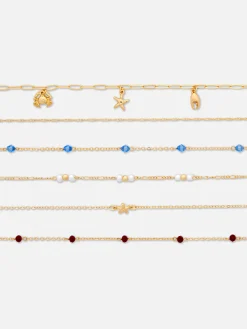 Choker-Halsketten Im Strand-Stil, 6er-Pack