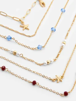 Choker-Halsketten Im Strand-Stil, 6er-Pack