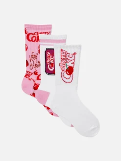 „Coca-Cola Cherry“ Crew-Socken, 3er-Pack