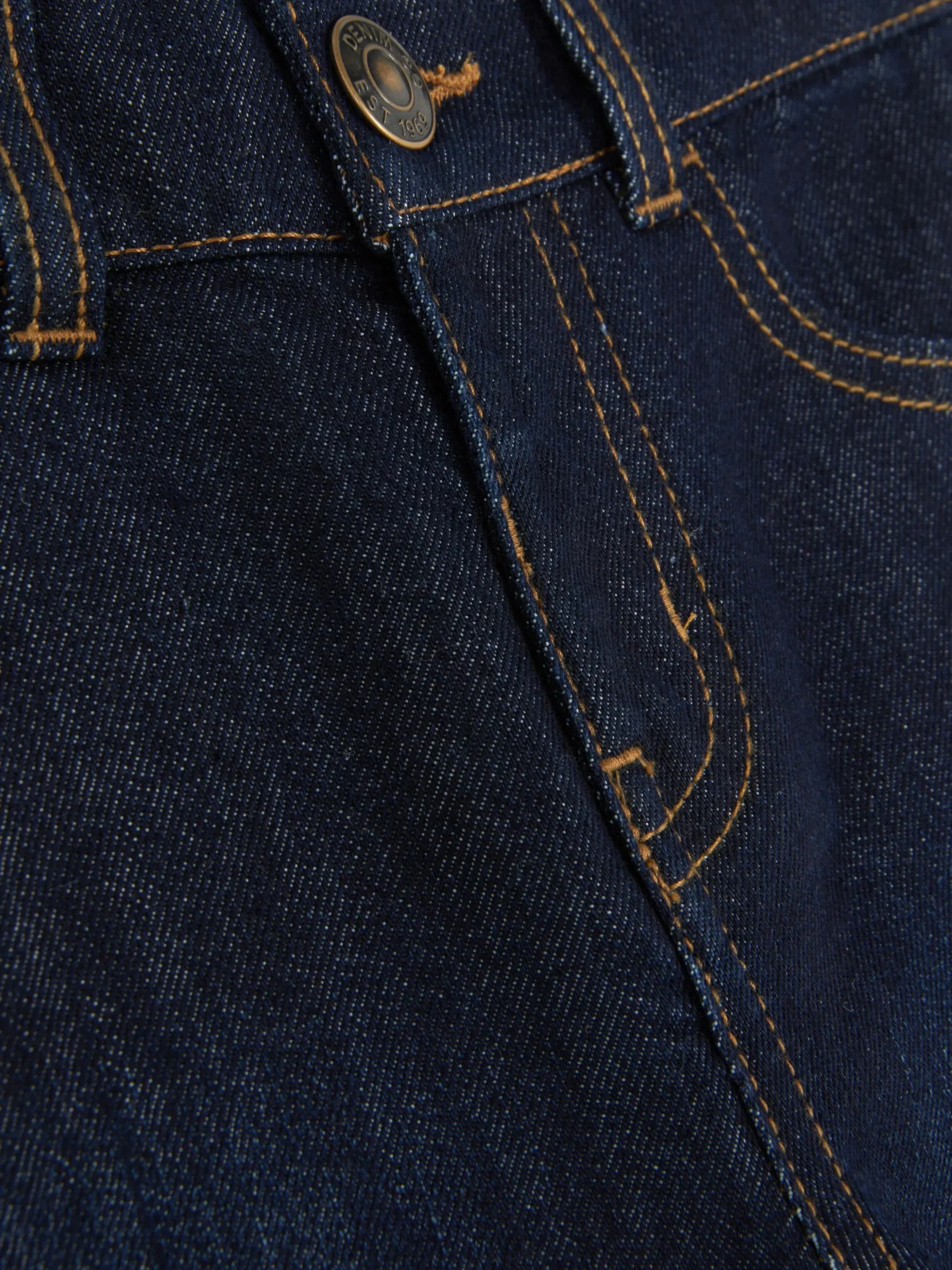 Denim Jeans Mit Geradem Bein