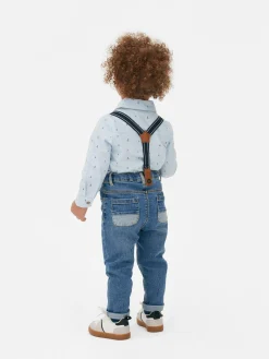 Denim-Jeans Mit Hosenträgern