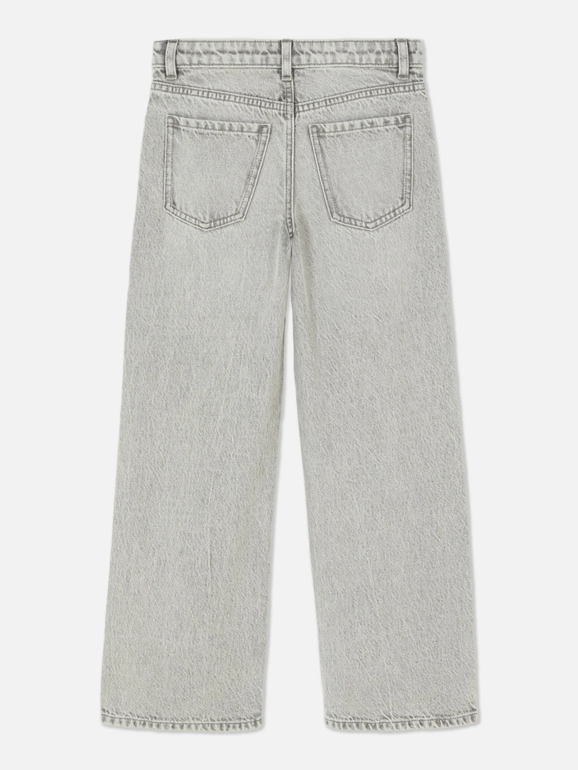 Denim-Jeans Mit Weitem Bein Und Schlitz