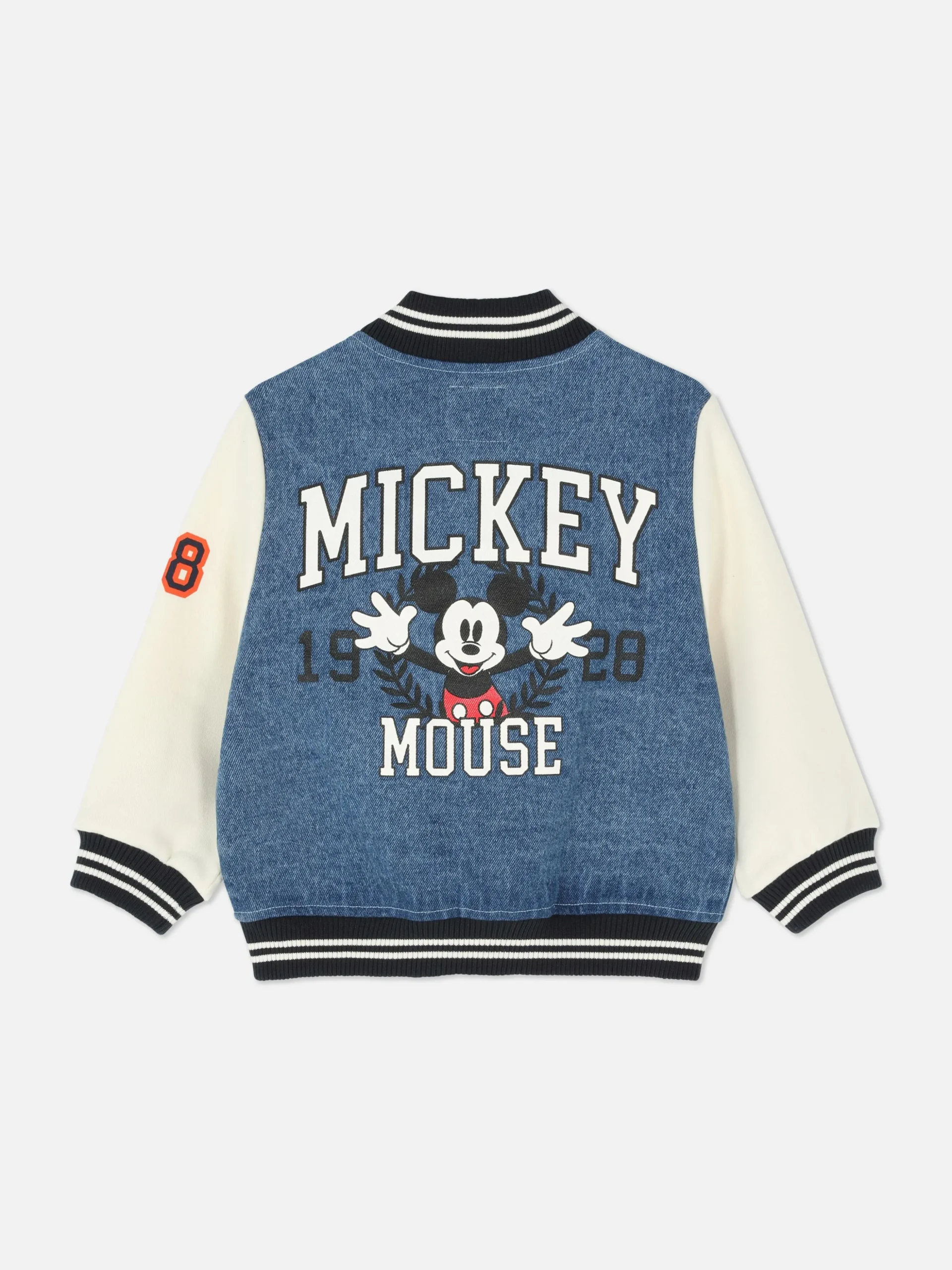 „Disney Micky Maus“ Jeansjacke Im College-Stil