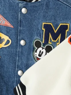 „Disney Micky Maus“ Jeansjacke Im College-Stil